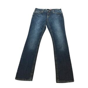 Aeropostale Dark Blue Chelsea Bootcut Denim Jeans, Size 9/10 Long